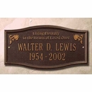 Living Eternally In The Hearts Of Loved Ones Memorial Plaque Personalized With Name and Date