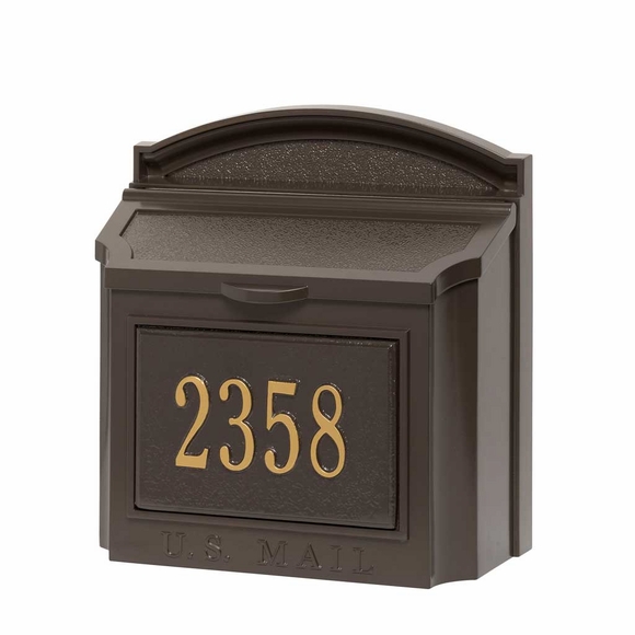 Locking Wall Mount Mailbox With House Address Number