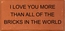 Personalized Love Message Brick