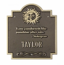 Love Comforteth Like Sunshine After Rain Shakespeare Quote Personalized Name or Address Plaque