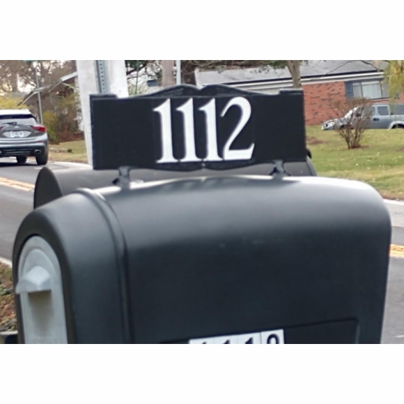 Mailbox Topper 4" Number Address Sign Double Sided