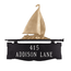 Mailbox Topper Address Plaque with Sailboat on Top - Double Sided House Number Sign