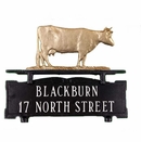 Mailbox Topper Address Sign with Cow Ornament