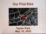 Framed Map of Our First Date or Kiss, Where We Met or Were Married, Custom Wording