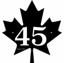 Maple Leaf House Number Sign