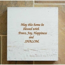 May This Home Be Blessed with Peace & Shalom Wall Box Sign or Tabletop Decor