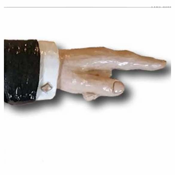 Men's Room Directional Sign Hand With Pointing Finger
