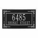 Metal Address Plaque With Greek Key Decoration