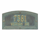 Metal Address Plaque with Ornate Border For Wall or Optional Lawn Mount