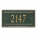 Metal Address Plaque With Simulated Carved Wood Border