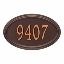 Custom Oval Metal House Number Plaque - Wall or Lawn Mount | Made in USA