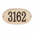 Metal Sandstone Address Number Sign Oval