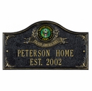 Military Proud Americans Address Plaque With Army, Air Force, Coast Guard, Navy, or Marines