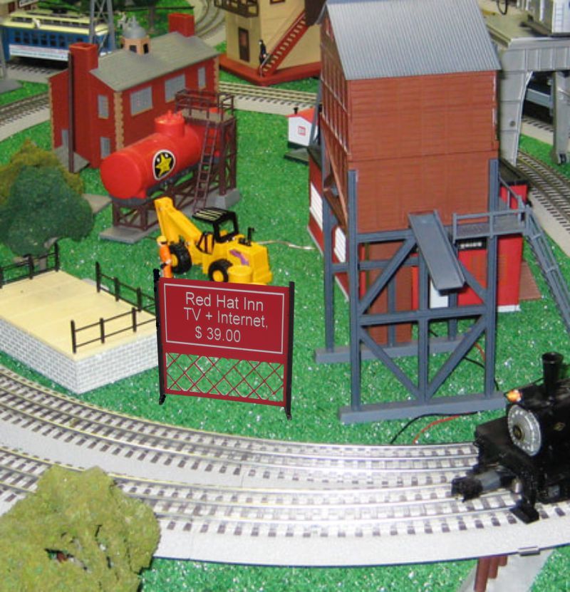 Model Railroad N scale, HO scale and O scale Custom Billboards