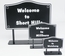 Welcome To Town Model Train Sign Scenery
