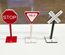 Model Railroad Scenery Signs - Stop, Yield, X Crossing