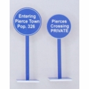 Model Railroad Street Sign Scenery