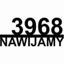 Modern Easy to Read Address Plaque - Silhouette House Number Sign