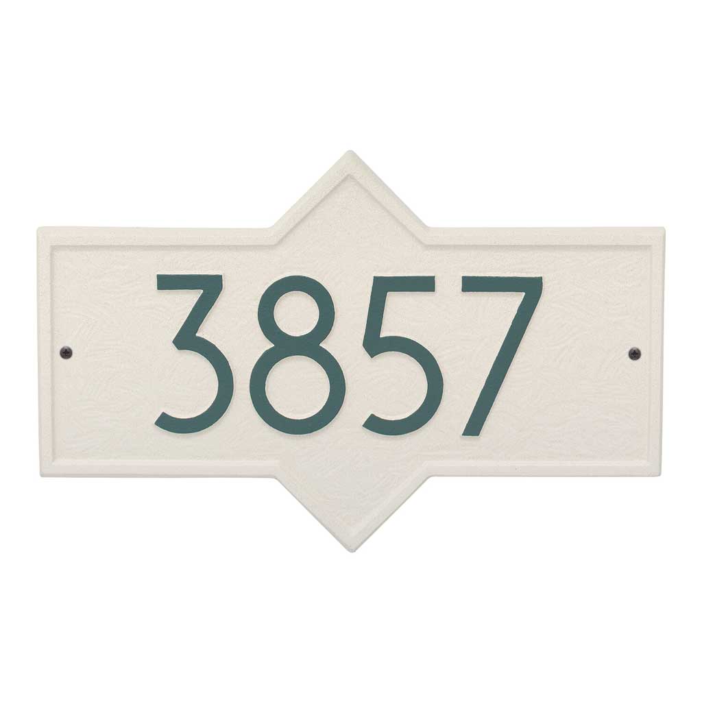 Modern Font Address Plaque - Unique Shape House Number Sign