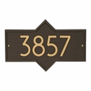 Modern Font Address Plaque - Unique Shape House Number Sign