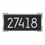 Modern Rectangle Address Plaque with High Visibility Numbers, Sign with 4" Numbers