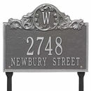 Monogram Address Sign With Letter At Top and Acanthus Leaves