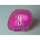 Monogrammed Agate Geode Slice