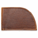 Monogrammed Front Pocket Wallet Bison Leather