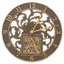 Monogrammed Indoor Outdoor Wall Clock