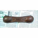 Monogrammed Leather Bookmark Page Weight
