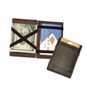 Monogrammed Leather Magic Wallet With Inside Straps