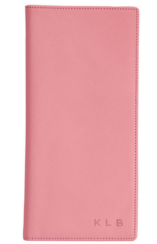 Monogrammed Leather Passport Case Airline Ticket Holder Personalized With Your Initials