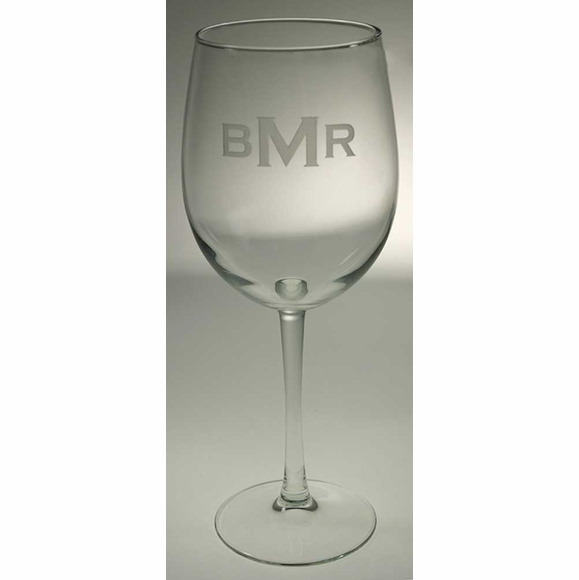 Monogrammed Wine Glasses Set of 4