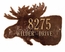 Moose Head Address Plaque With House Number and Street Name