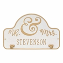Mr. & Mrs. Personalized Name Plaque With Key Hooks