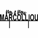 Mr & Mrs Wedding Cake Topper Personalized