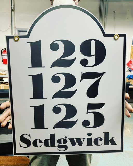 Multi Unit Address Plaque Extra Large Two Sided Hanging Sign For