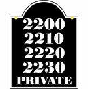 Multi Unit Address Plaque - Extra Large Two Sided Hanging Sign For Multiple House Numbers