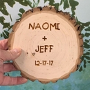 Engraved Names On A Tree Log