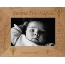 Newborn Baby Custom Engraved Personalized Picture Frame with Balloons