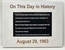 News From The Day You Were Born - About You, For Birthday, Anniversary, On This Day In History Framed Memory Gift