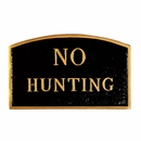 No Hunting Sign  - Large Metal Sign For Wall or Lawn Stake Mount