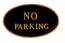 No Parking Sign - Custom Cast Metal Plaque For Wall or Optional Lawn Stake Mount
