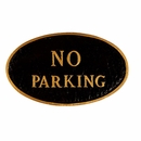 No Parking Sign - Custom Cast Metal Plaque For Wall or Optional Lawn Stake Mount