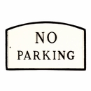 No Parking Sign - Large Metal Sign For Wall or Lawn Stake Mount