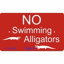 No Swimming Alligators Warning Sign