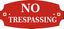 No Trespassing Sign for Lawn Stake or for Wall Mount