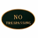 No Trespassing Sign - Custom Metal Plaque For Wall or Optional Lawn Mount