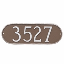 Oblong Street Number Plaque with Rope Border