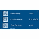 Office Building Directory Sign with QR Codes - Business Name or Room Unit Number Plaque